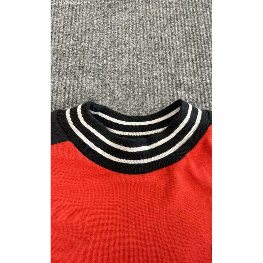 Vintage 80s Adidas Germany Fortschritt Neue Welle Sport Sweatshirt Red Black XL